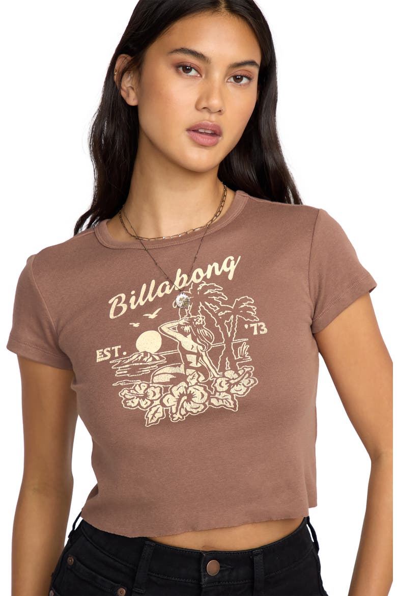 Tropic Happenings Cotton Graphic T-Shirt, Alternate, color, ESPRESSO BROWN