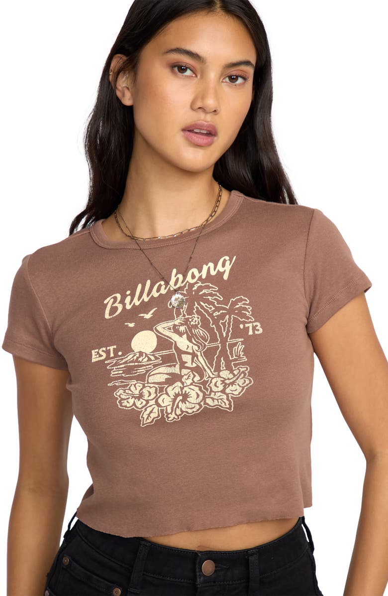Billabong Tropic Happenings Cotton Graphic T-Shirt, Alternate, color, Espresso Brown