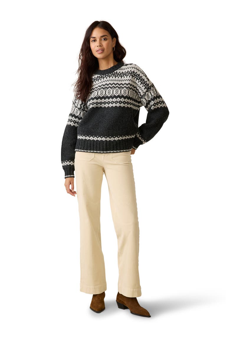 Willow Creek Fair Isle Wool & Cashmere Blend Sweater, Alternate, color, GREY VALLEY FAIRISLE