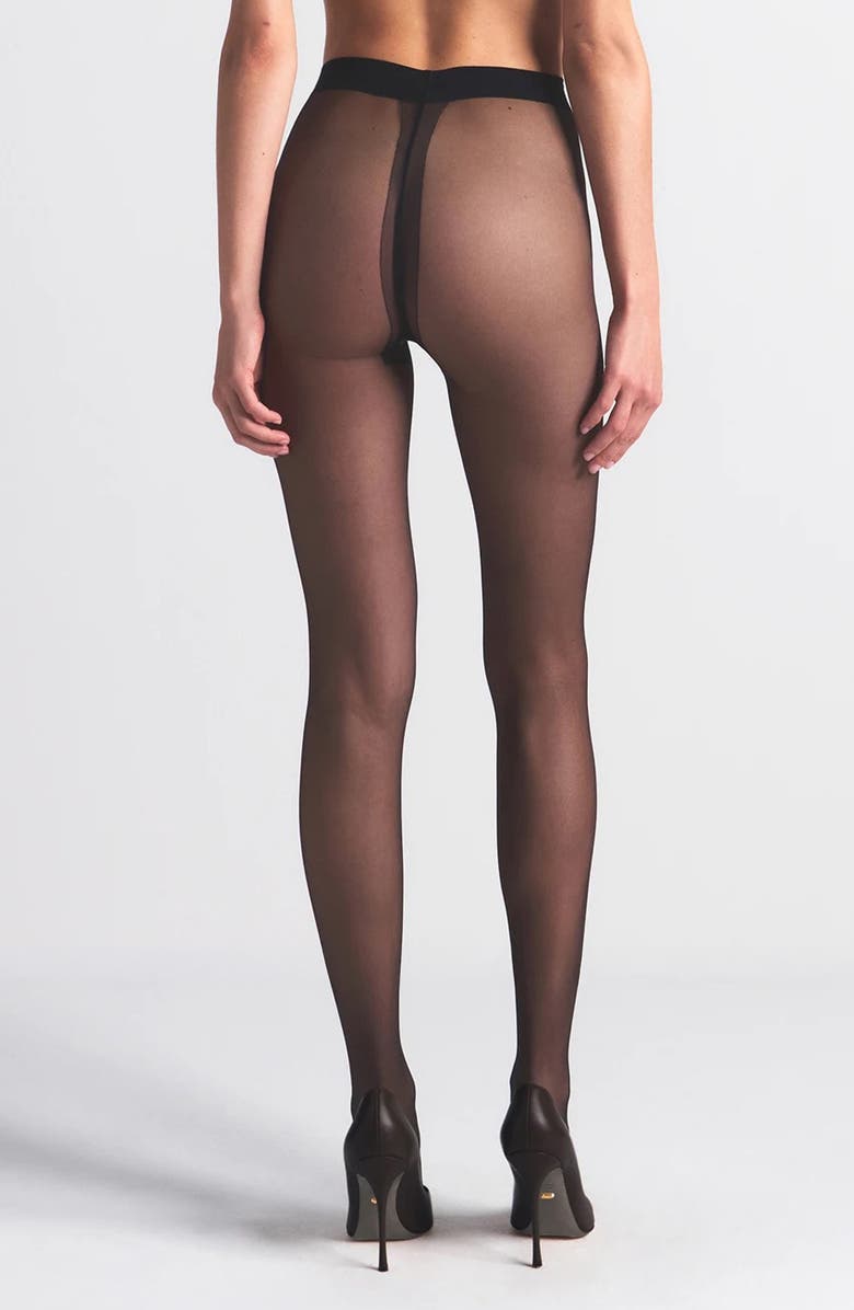 SKIMS Hosiery Sheer Tights, Alternate, color, Onyx