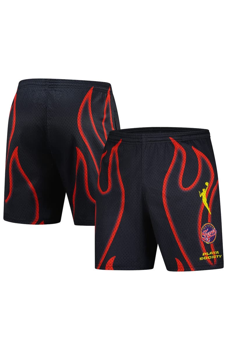 Playa Society Unisex Playa Society  Black Indiana Fever Athletic Shorts, Alternate, color, 