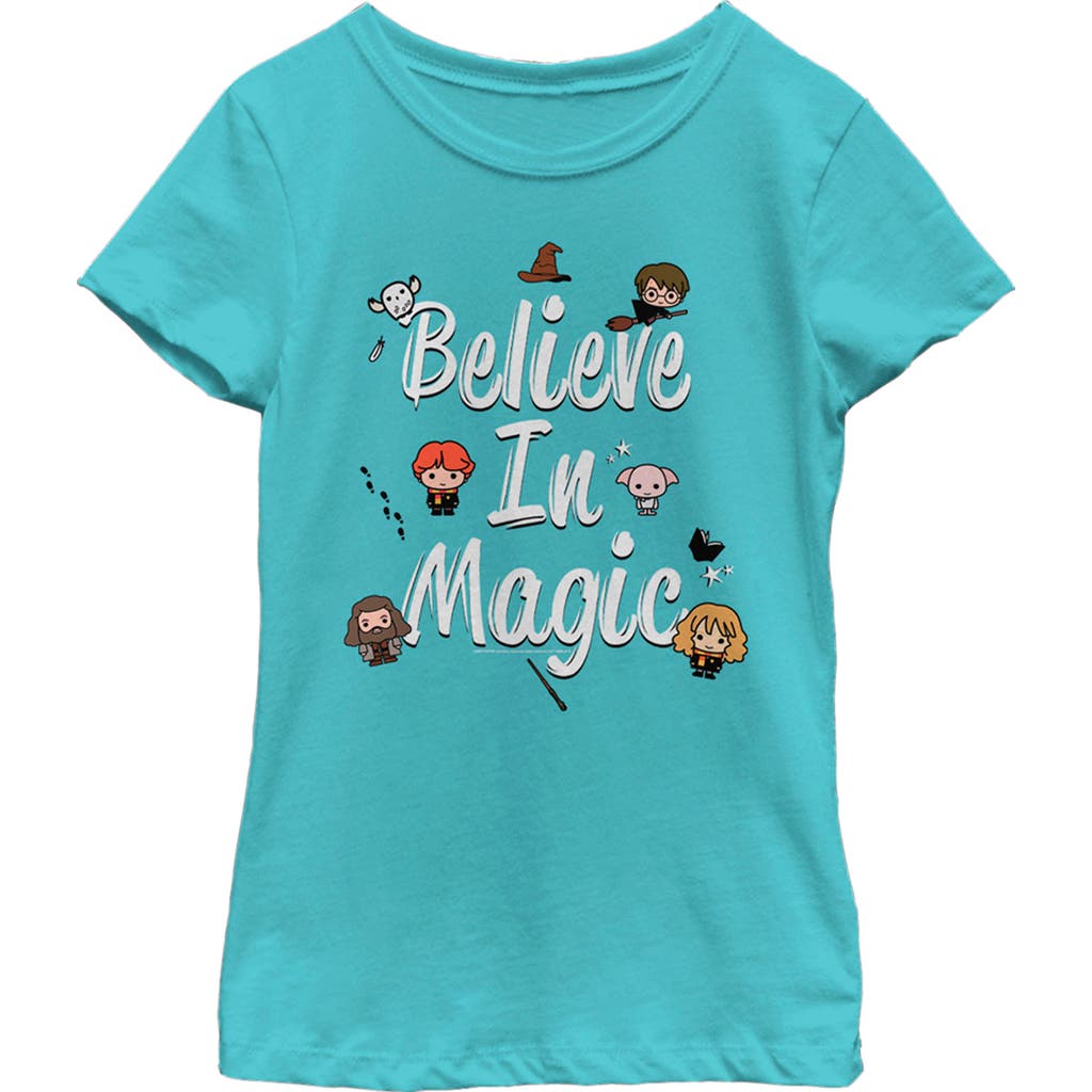 Girl's Harry Potter Believe In Magic  Graphic T-Shirt in Tahiti Blue  product