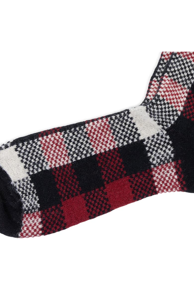 Polo Ralph Lauren Check Polo Bear Boot Socks, Alternate, color, Red