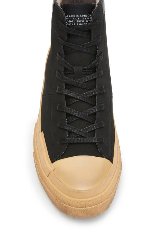 Allsaints Smith High Top Sneaker In Black