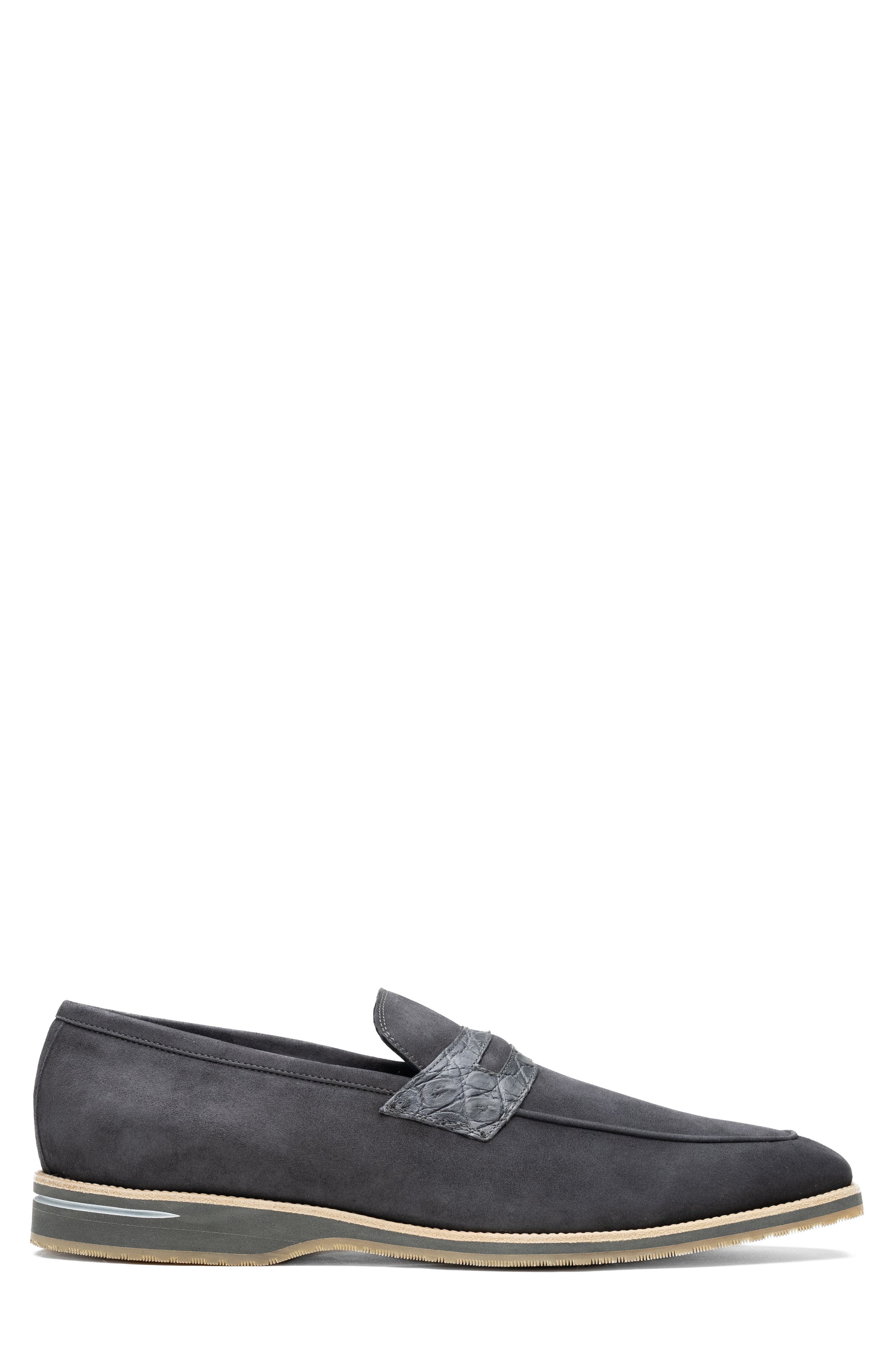 Zelli Italia Meo 3 Penny Loafer, Main, color, Grey