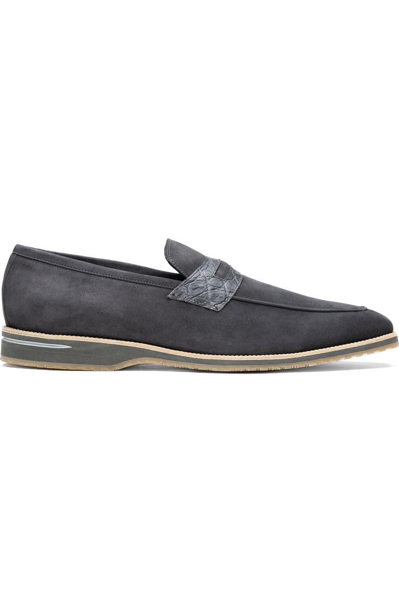 Zelli Italia Meo 3 Penny Loafer, Main, color, Grey