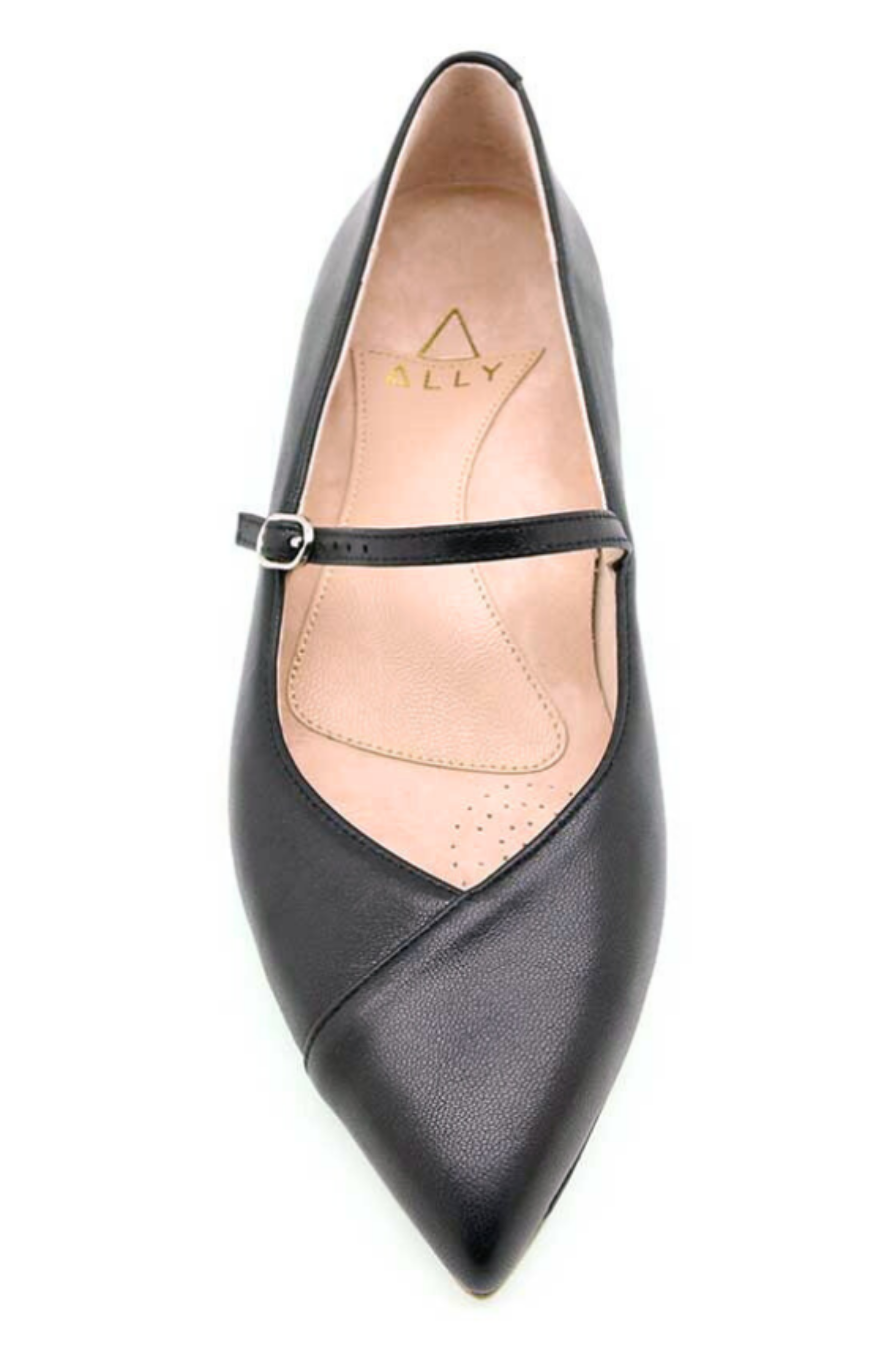 ALLY Shoes Mary Jane Forever Flat, Alternate, color, Black Leather