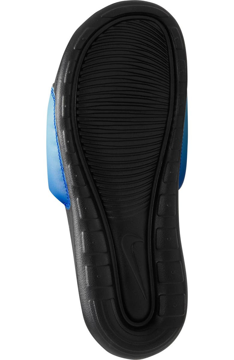 Nike Victori One Slide Sandal, Alternate, color, Hyper Blue/ Chamois/ Sky Blue