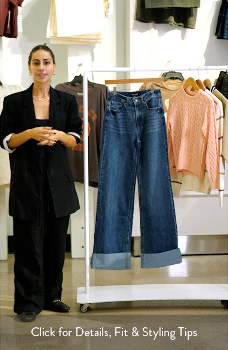 Romona Wide Leg Cuffed Jeans, sales video thumbnail