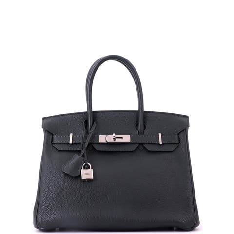 Birkin Handbag Green Togo with Palladium Hardware 30