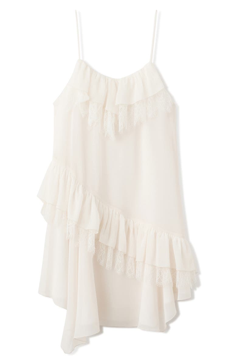 MANGO Sieni Lace Detail Dress, Main, color, Ecru