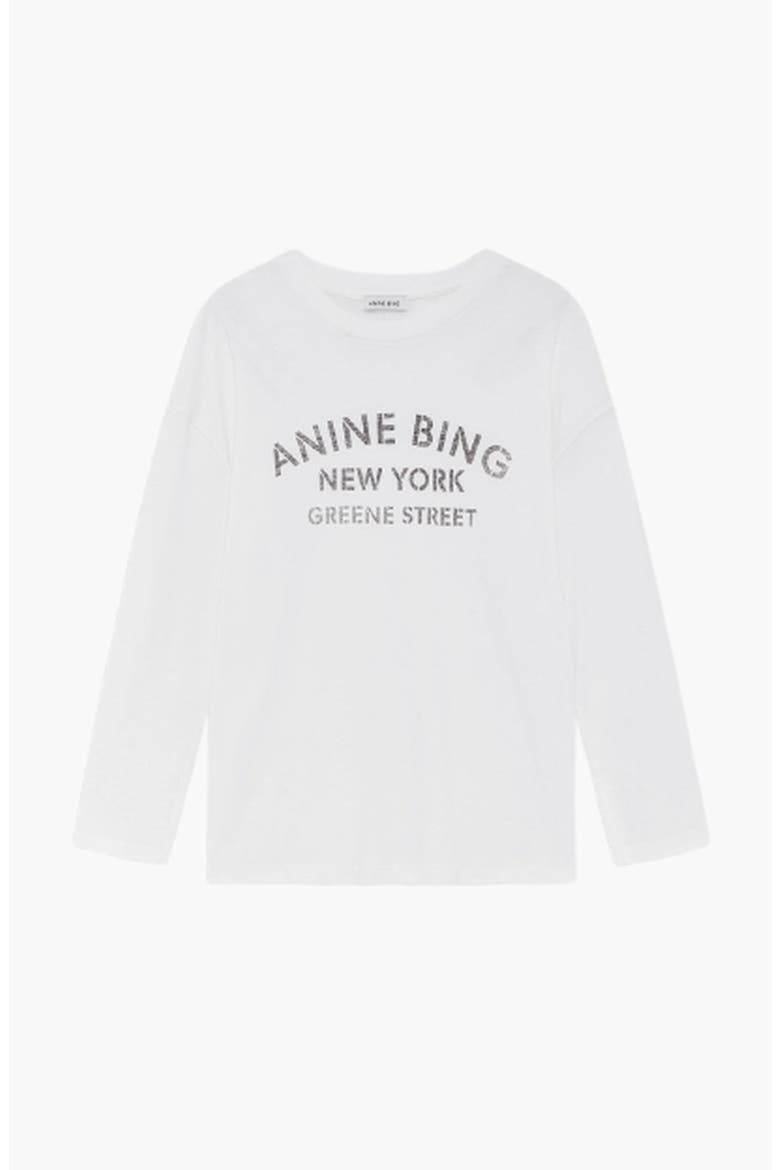 Ivan New York Stencil Long Sleeve, Alternate, color, Ivory