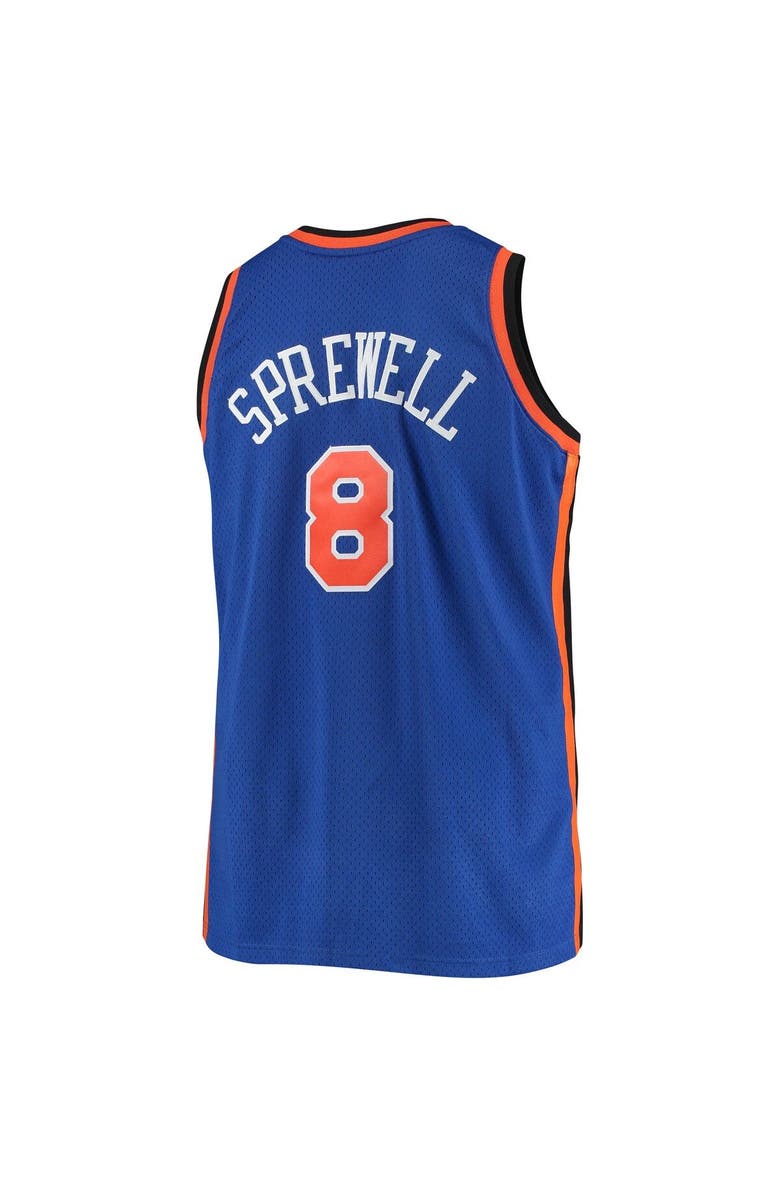 Mitchell & Ness Men's Mitchell & Ness Latrell Sprewell Blue New York Knicks Big & Tall Hardwood Classics Jersey, Alternate, color, 