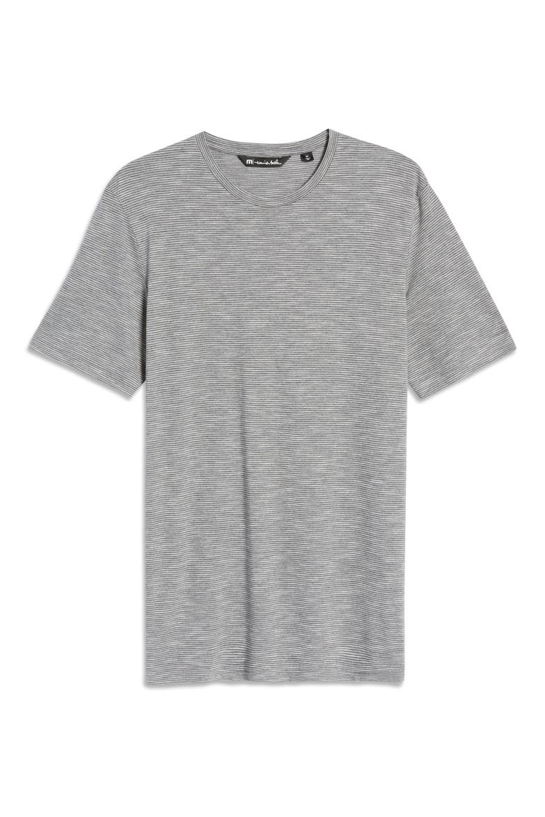 Thinking About It Stripe T-Shirt, Alternate, color, HEATHER BLACK
