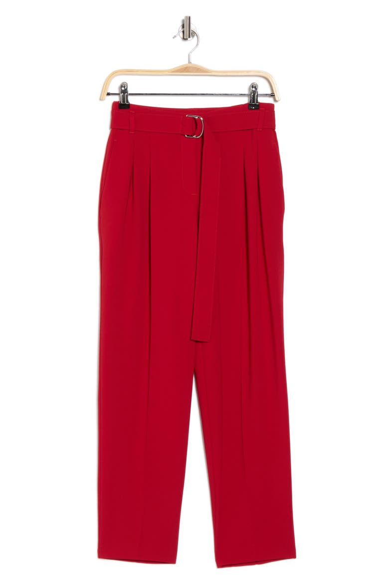 Tapiah Double D-Ring Belted Trousers, Alternate, color, BRIGHT RED