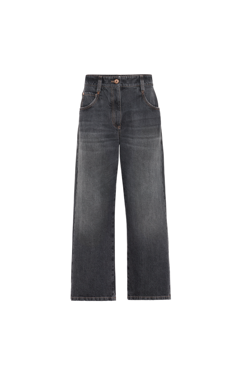 Brunello Cucinelli Authentic denim trousers, Main, color, Dark Grey