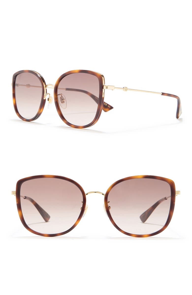 Gucci 56mm Cat Eye Sunglasses, Alternate, color,