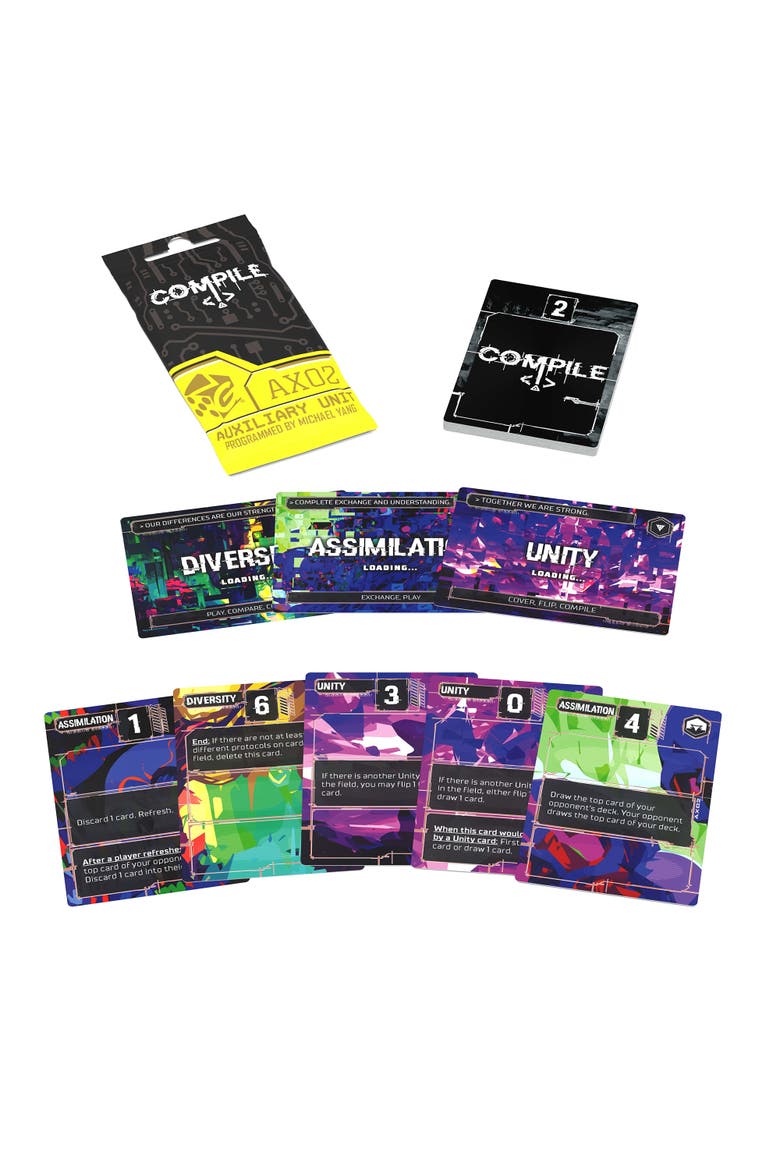 Compile Aux 2 Mini Expansion Card Game, Alternate, color, Multicolored