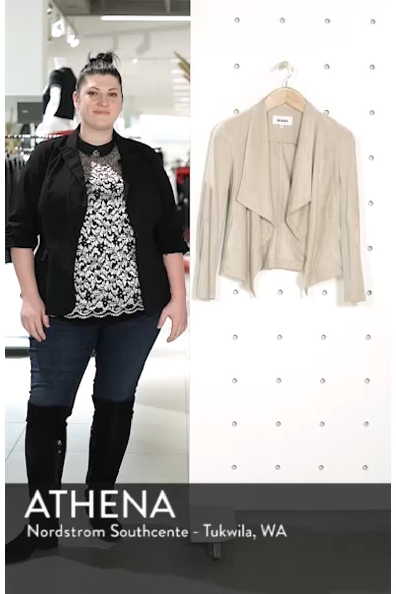 BB Dakota Wade Drape Front Faux Suede Jacket video