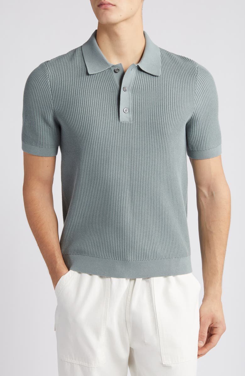 COS Ribbed Organic Cotton Sweater Polo, Main, color, 