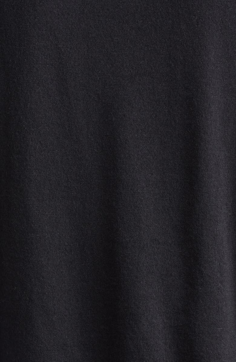 LOULOU DE SAISON Migo Short Sleeve Cashmere Polo Sweater, Alternate, color, Black