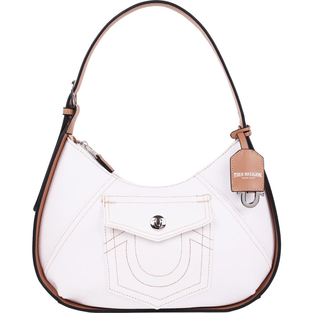 True Religion Horseshoe Pocket Medium Hobo In White