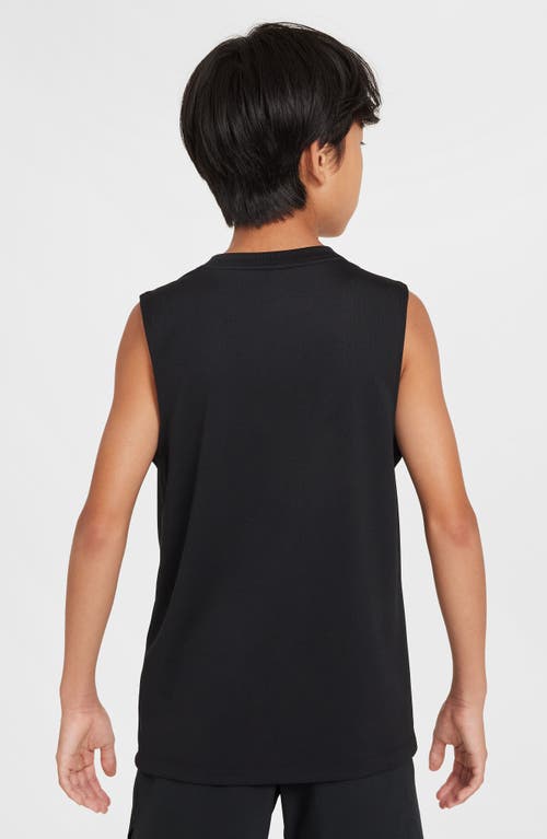 Nike Dri-fit Little Kids' Multi Sleeveless Top In Black/white