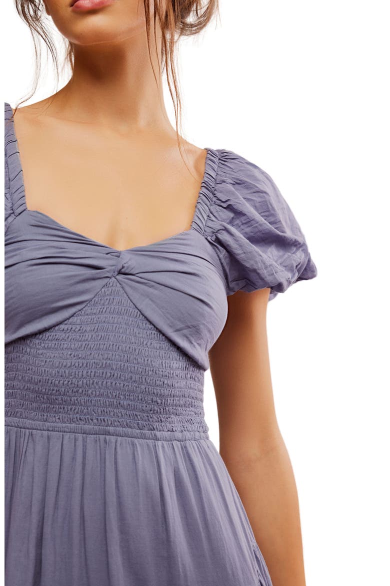 Sundrenched Smocked Puff Sleeve Maxi Dress, Alternate, color, BLUE GRANITE