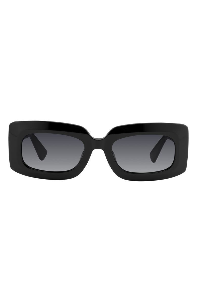 Kurt Geiger London 53mm Square Sunglasses, Main, color, Black/ Grey