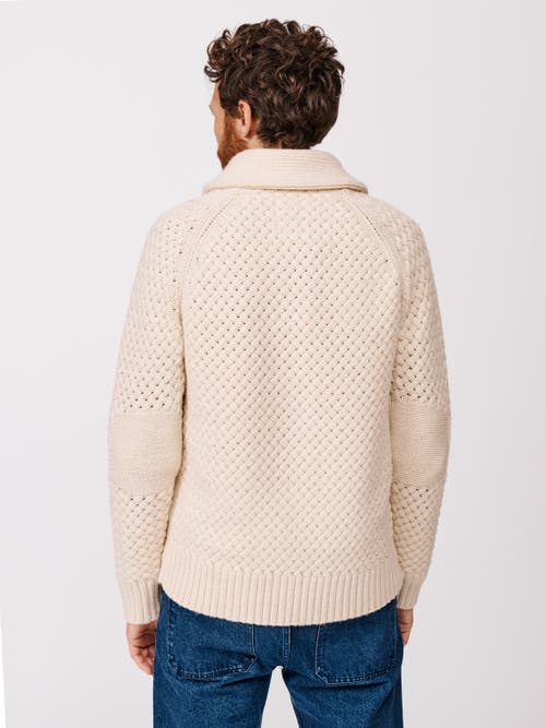 Aubin Frampton Shawl Cardigan Sweater In Sand
