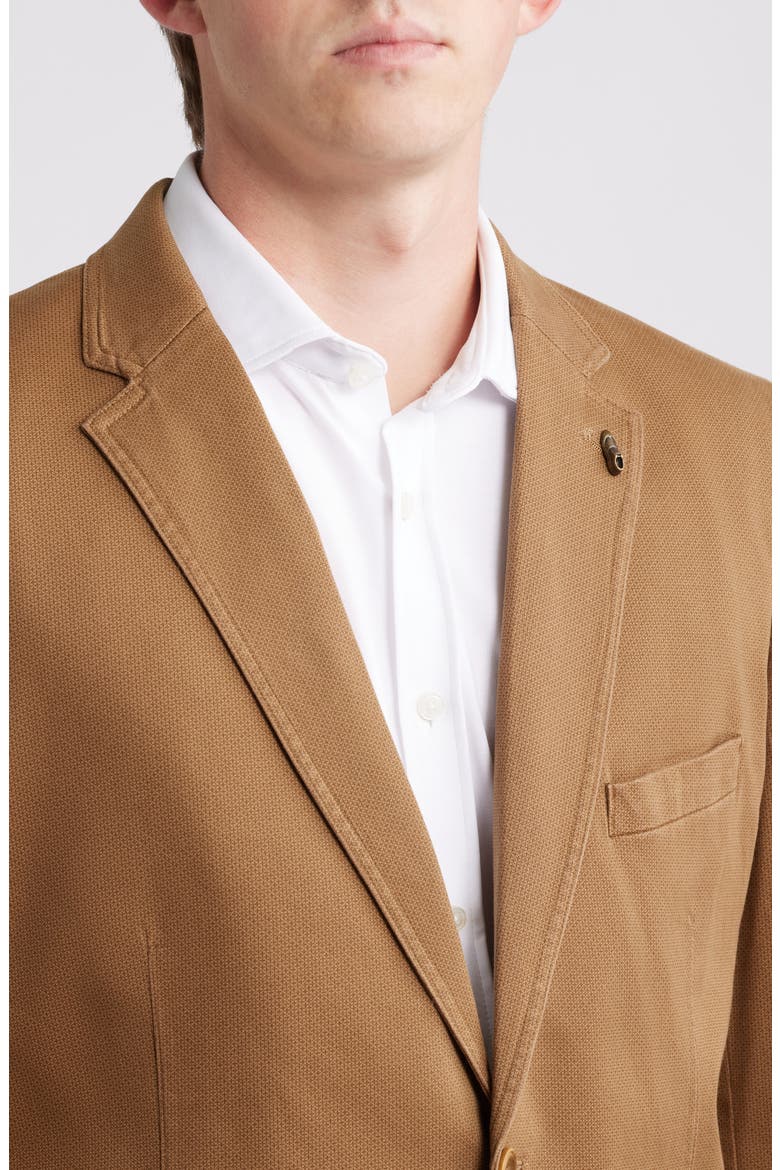 Brown Microprint Stretch Cotton Sport Coat, Alternate, color, BROWN