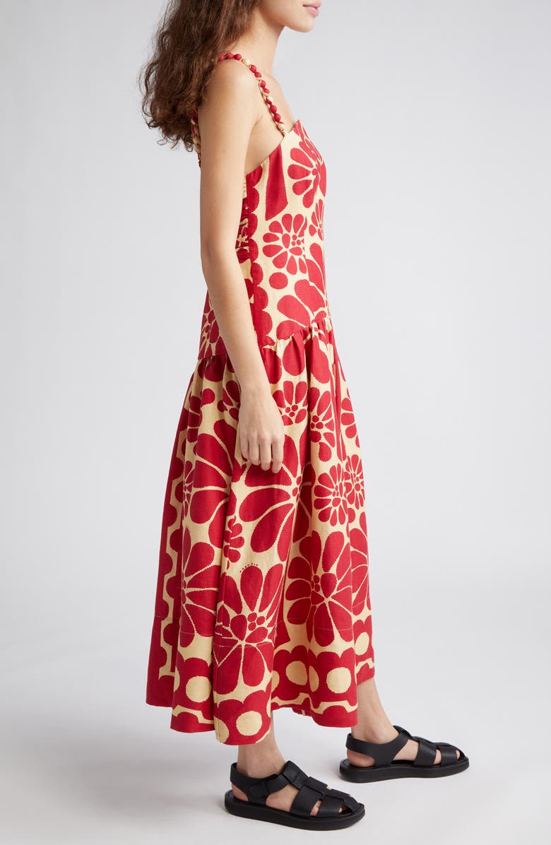 FARM Rio Palermo Linen Midi Dress, Alternate, color, 