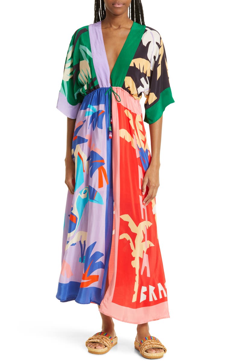 FARM Rio Brasil Bahia Colorblock Dress, Main, color, 