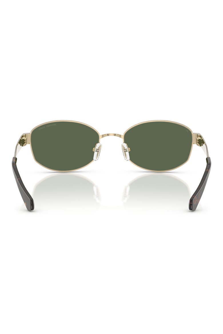 Monte Carlo 56mm Polarized Oval Sunglasses, Alternate, color, LIGHT GOLD / GREEN MONO POLAR