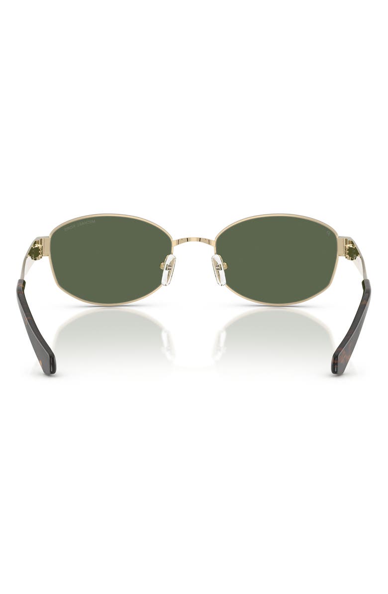 Michael Kors Monte Carlo 56mm Polarized Oval Sunglasses, Alternate, color, Light Gold / Green Mono Polar