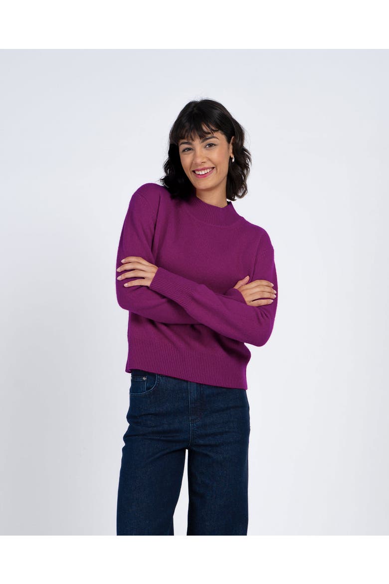 Tina Merino Sweater, Alternate, color, Dahlia