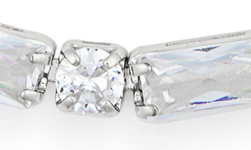 Nordstrom Rack Cubic Zirconia Adjustable Bracelet In Silver