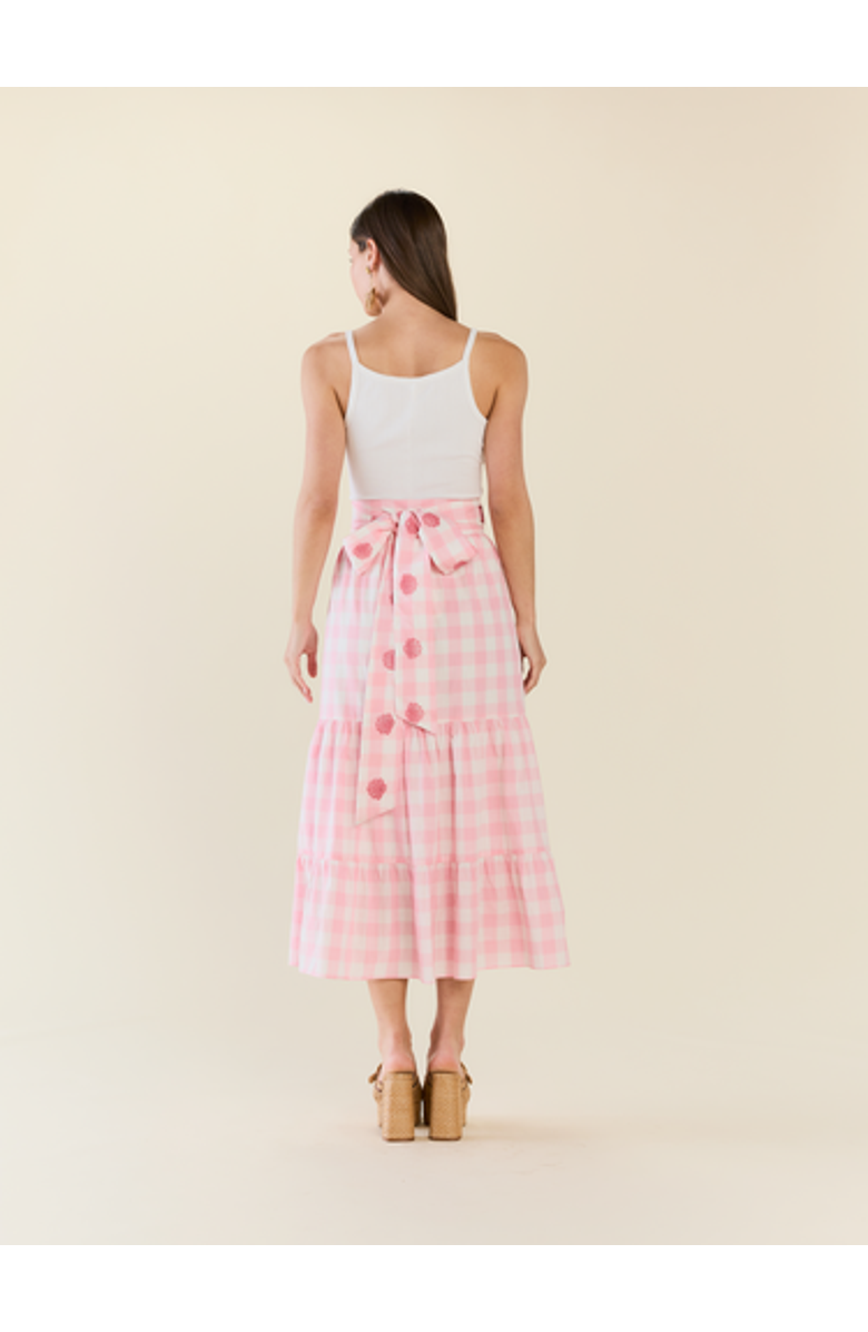 Eddy Brooks Skirt x Charli Evans, Alternate, color, Pink Sands Gingham
