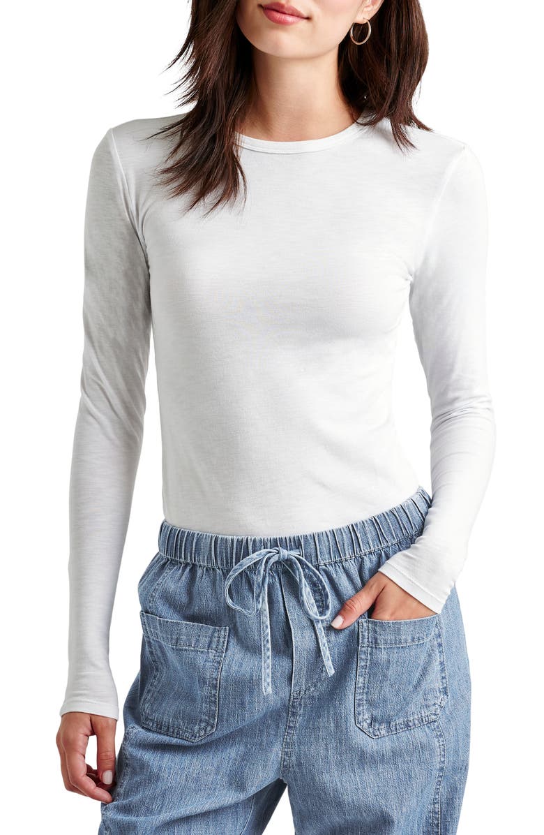 Splendid Eva Slub Top, Main, color, White