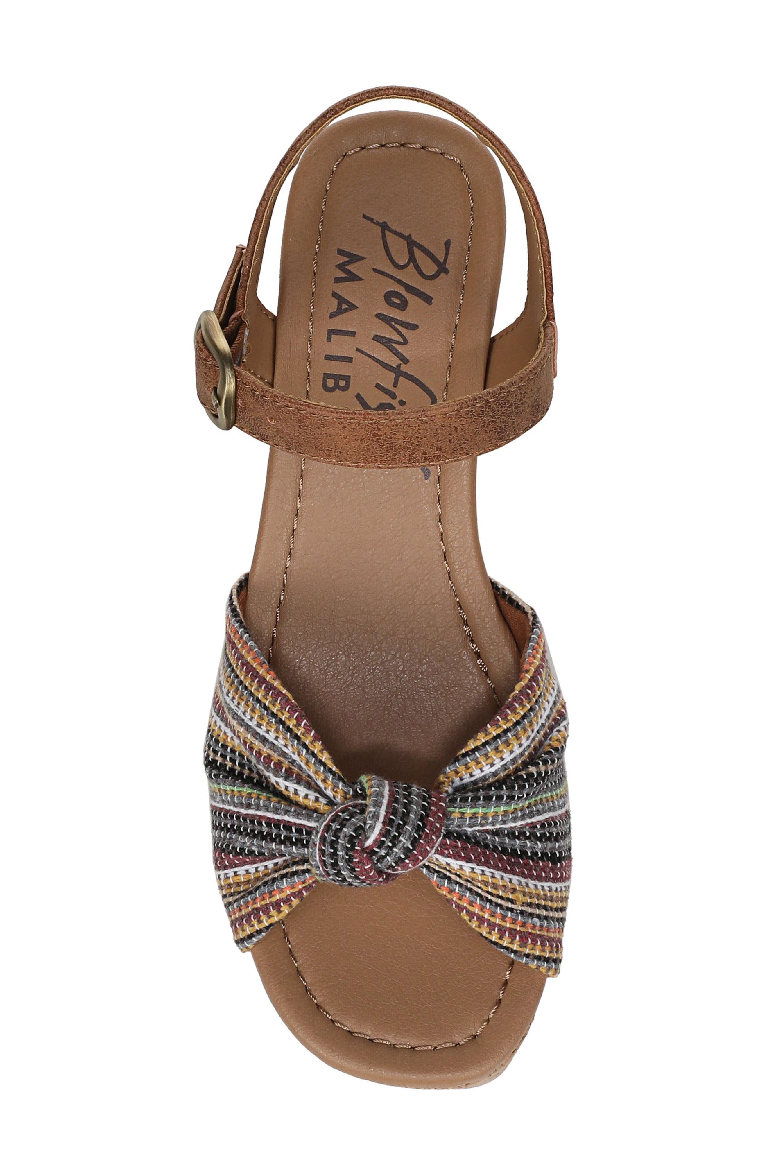 Blowfish Malibu Adore Platform Wedge Sandal, Alternate, color, Brown Multi Fabric