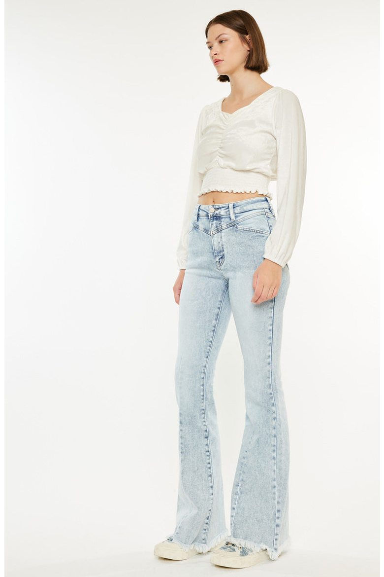 Ashton High Rise Flare Stretch Jeans, Alternate, color, Light Wash