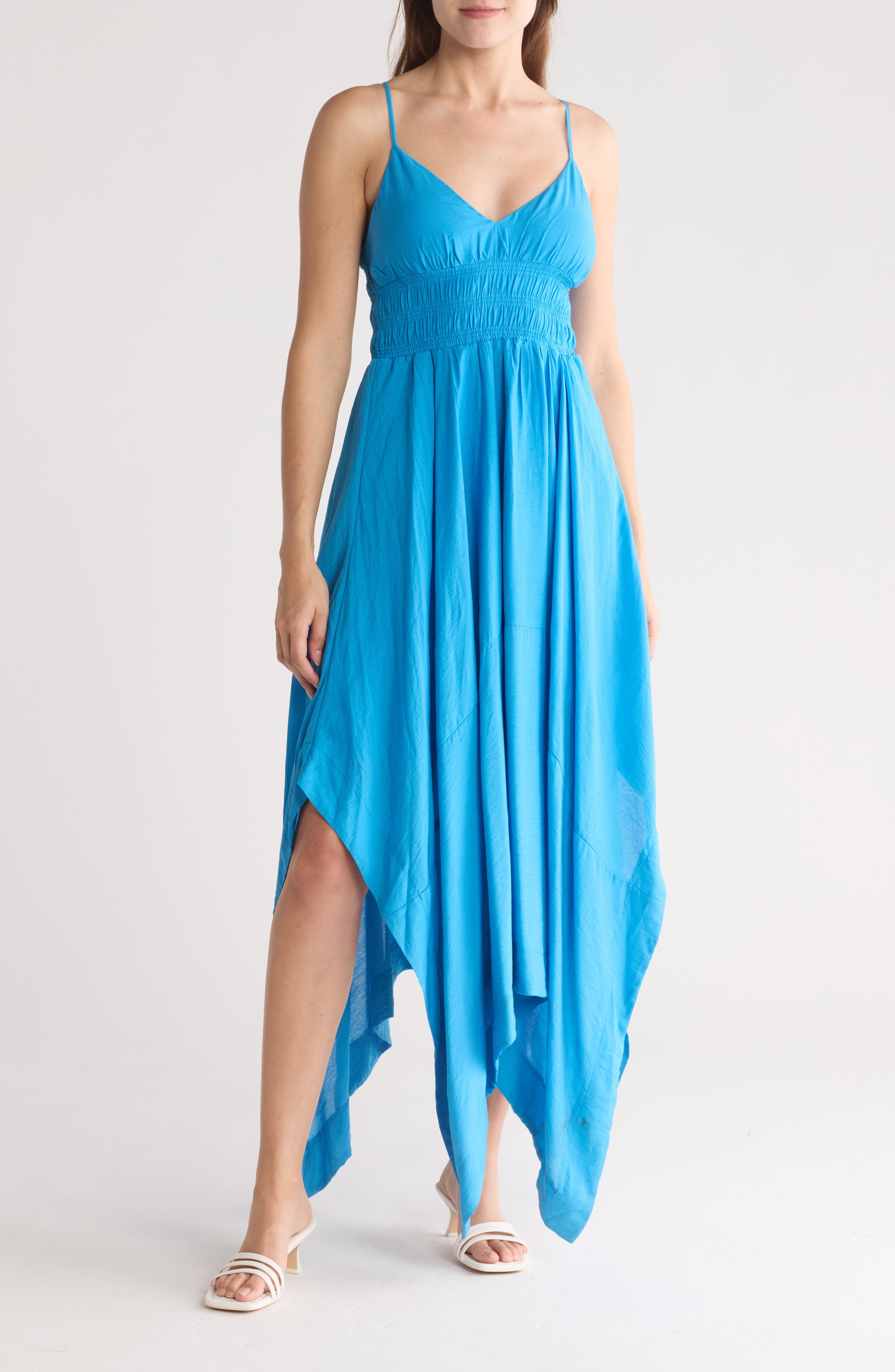 Blu Pepper Handkerchief Hem Slipdress
