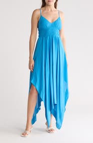 Blu Pepper Handkerchief Hem Slipdress