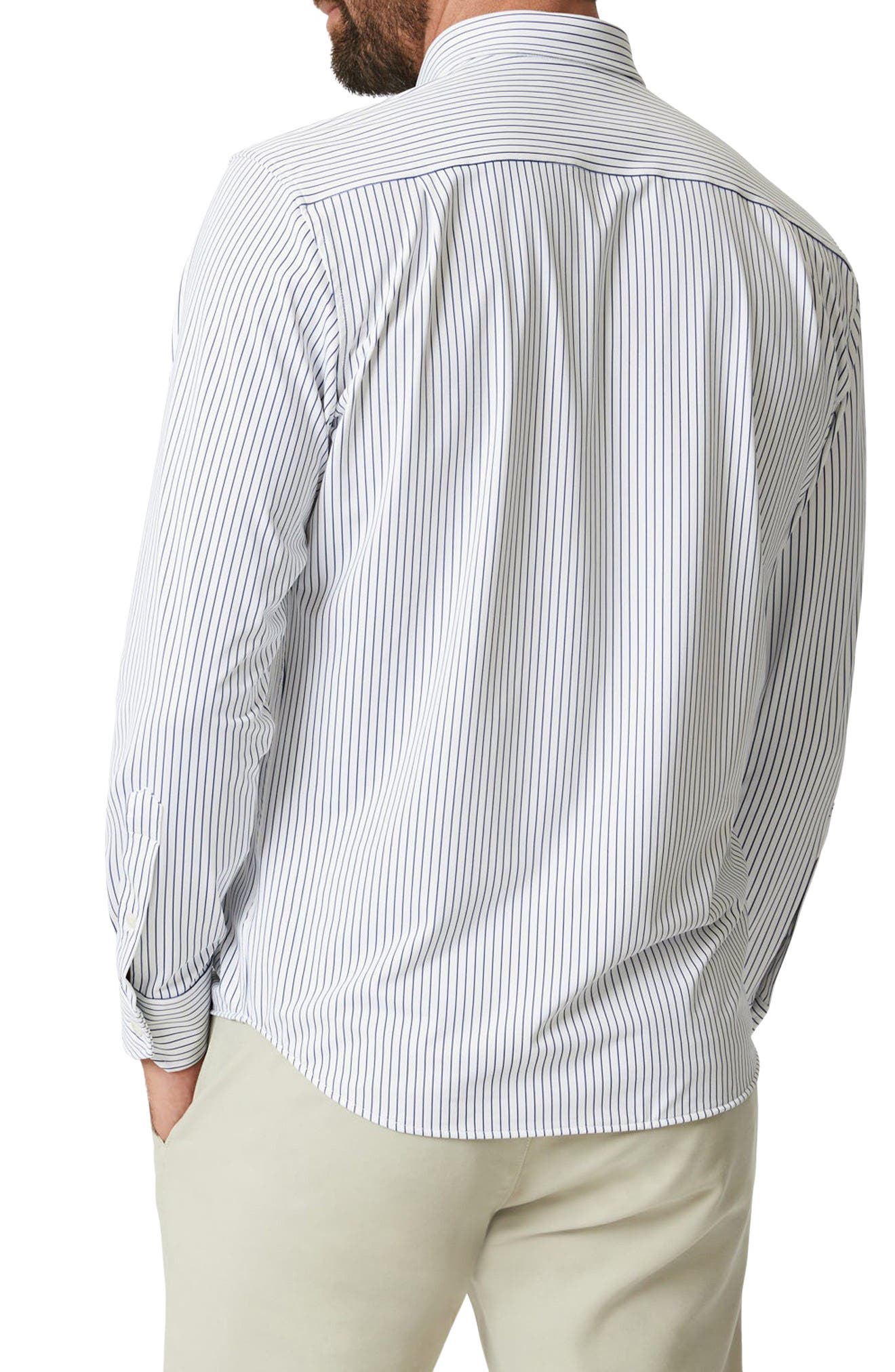 Modern Fit Stripe Tech Button-Up Shirt - image 2