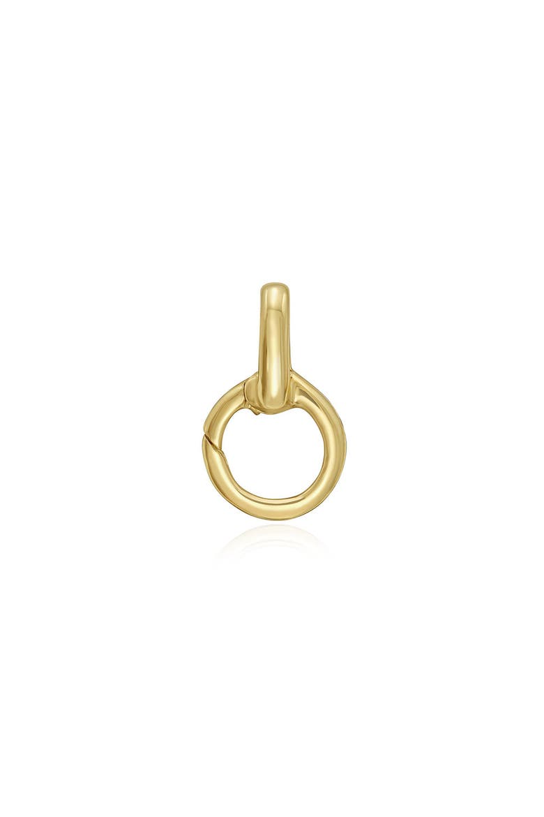 Round Gold Charm Holder With Bale, Main, color, Yellow Gold