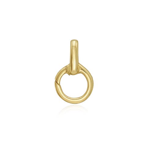 Round Gold Charm Holder With Bale