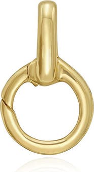 The Lovery Fine Jewelry Round Gold Charm Holder With Bale