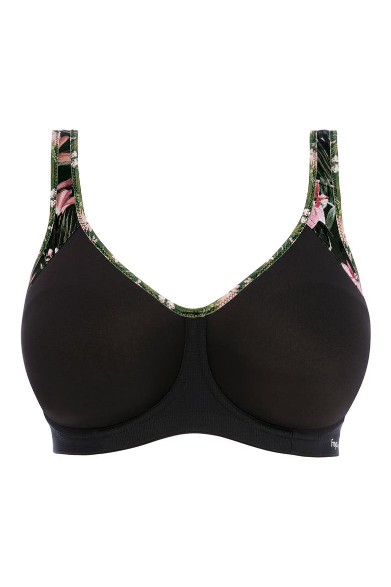 Sonic Underwire Sports Bra, Alternate, color, JUNGLE BLACK