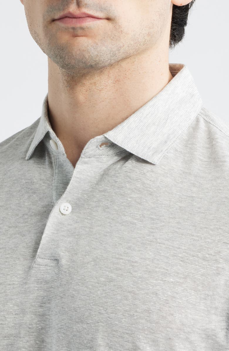 Peter Millar Sanibel Linen & Cotton Polo, Alternate, color, Gale Grey