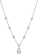 BY ADINA EDEN Fancy CZ Pear Drop Bezel Chain Necklace